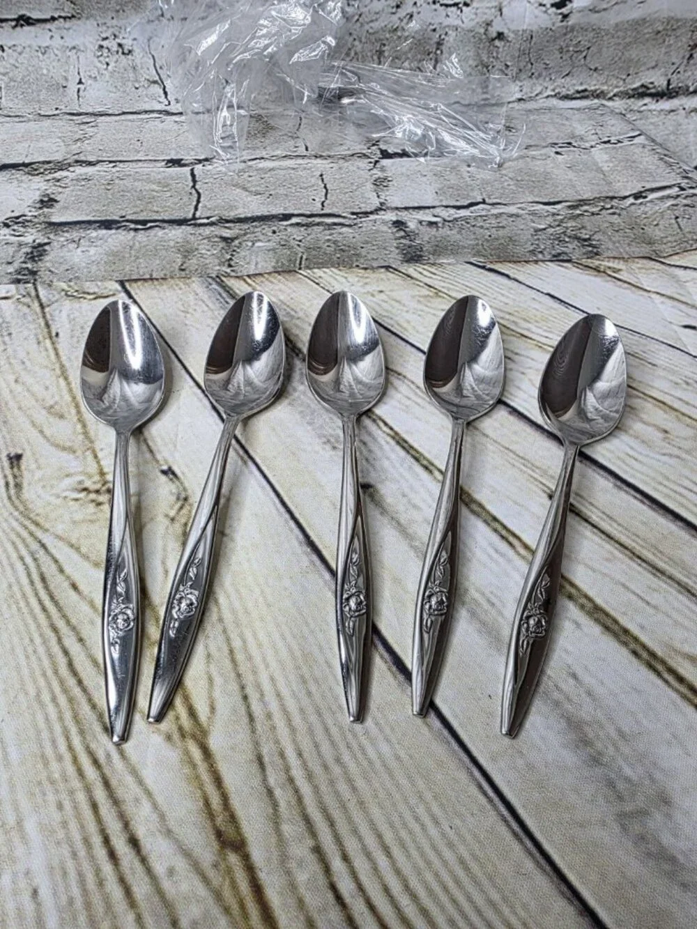 5 Vintage Oneida LASTING ROSE Stainless 6.5